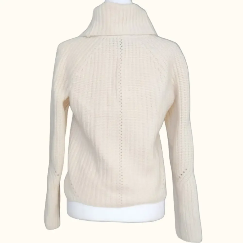 rag & bone Ivory Ribbed Chevron Turtleneck Sweater - Picture 8 of 11